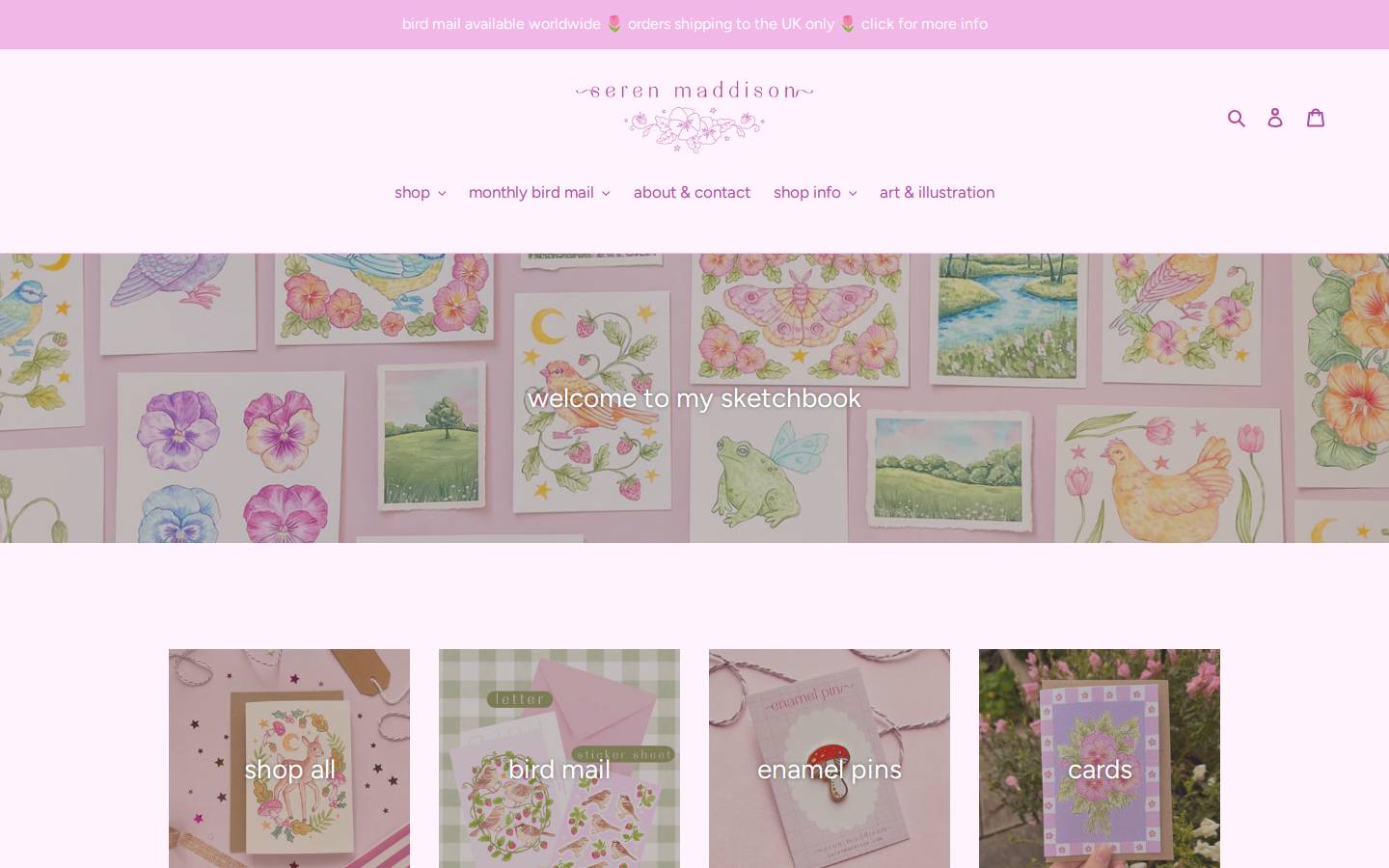 serenmaddison.com homepage screenshot