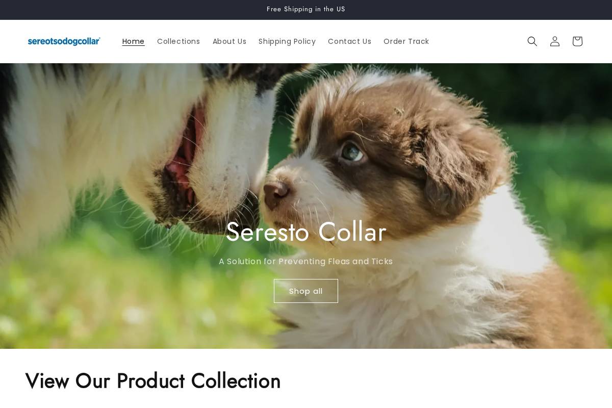 sereotsodogcollar.com homepage screenshot
