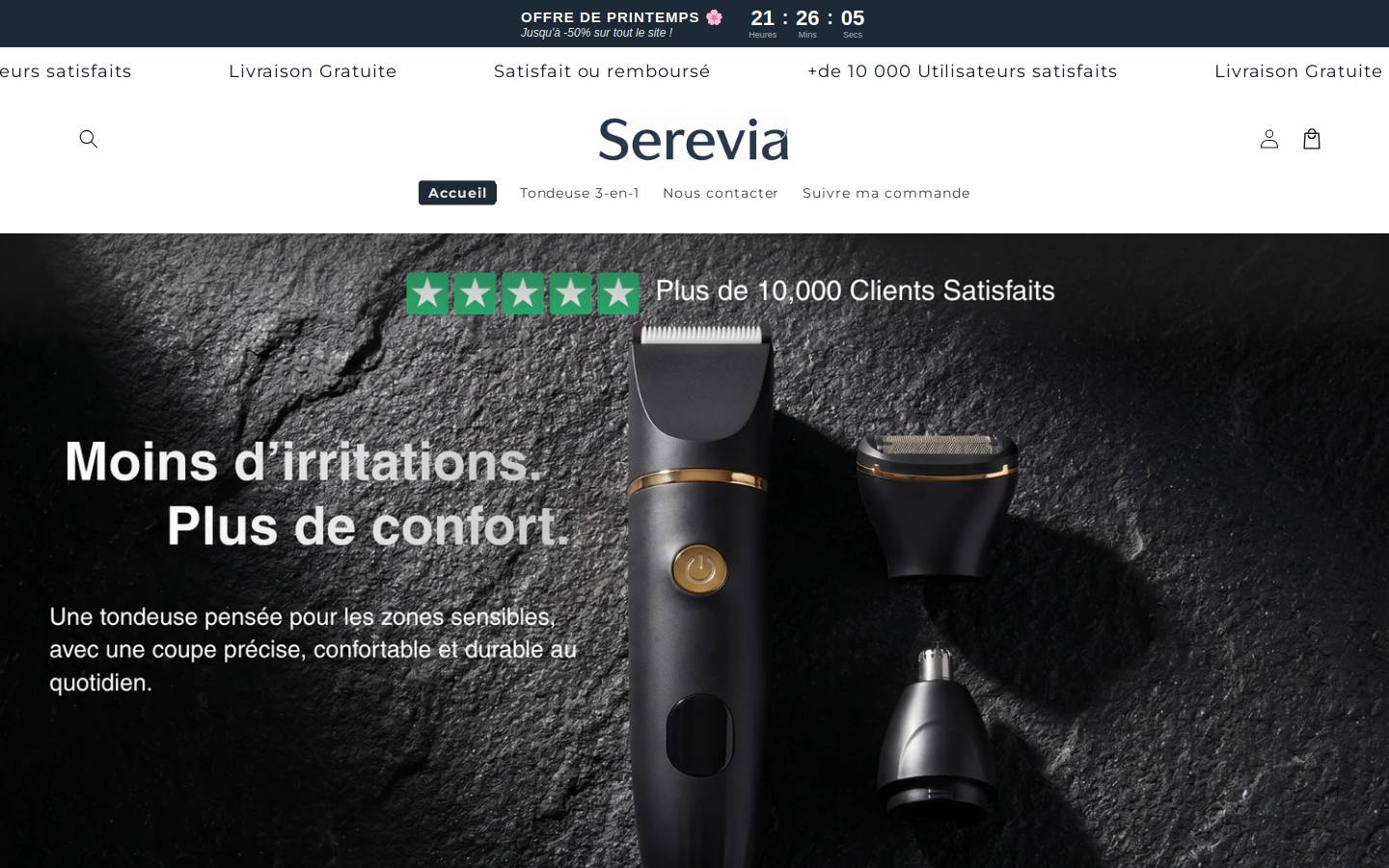 serevia-france.com homepage screenshot