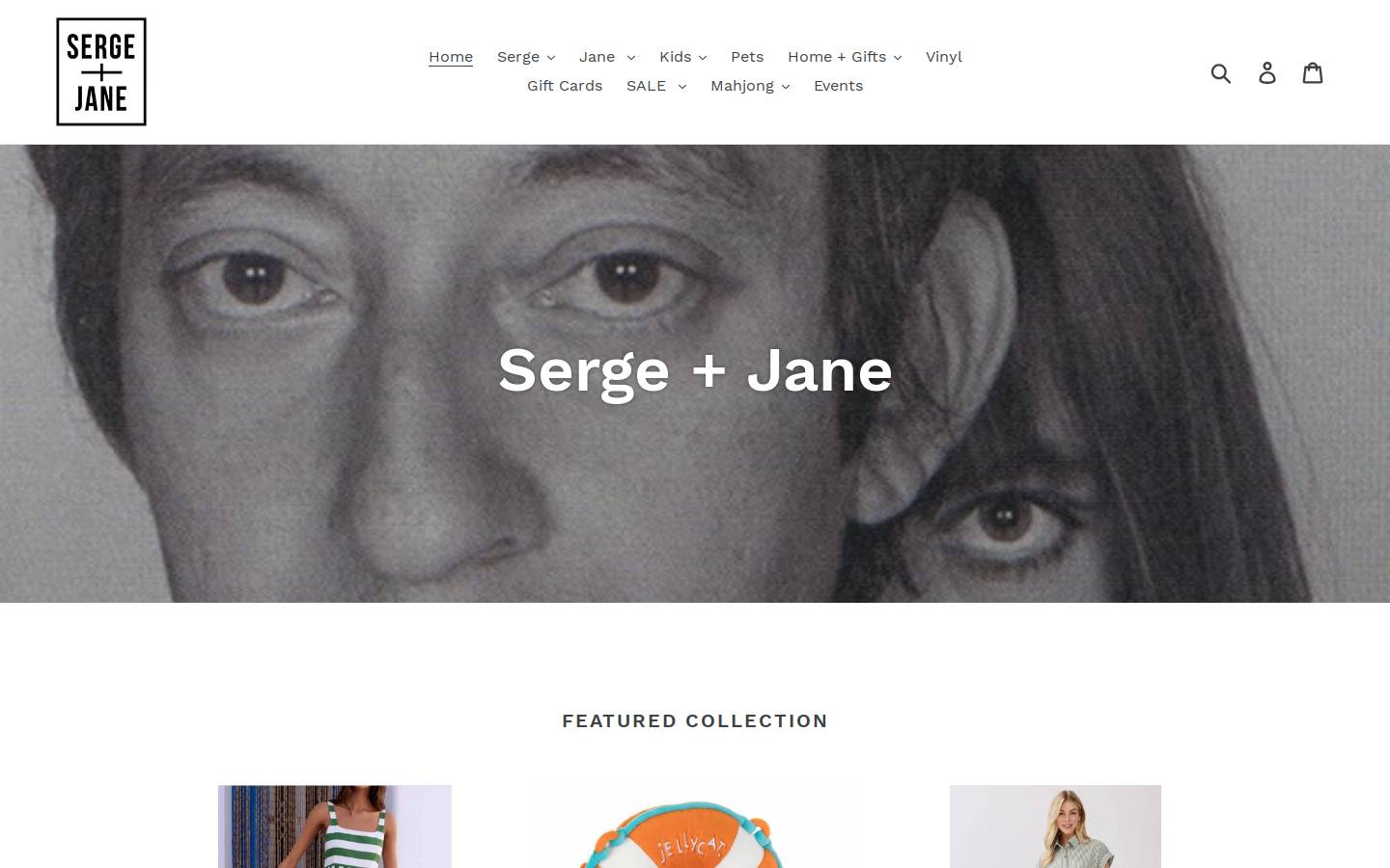 sergeandjane.com homepage screenshot