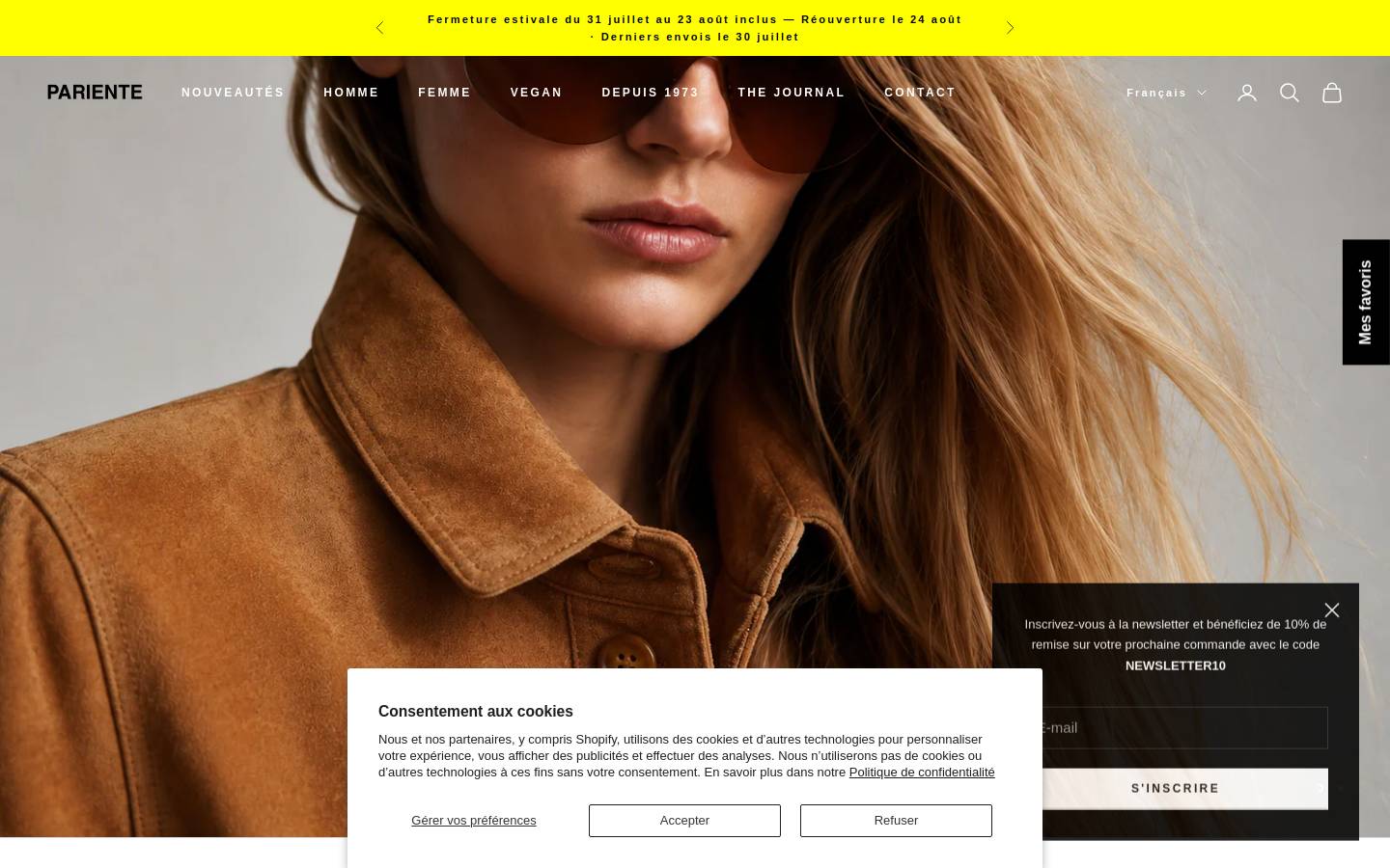 sergepariente.com homepage screenshot