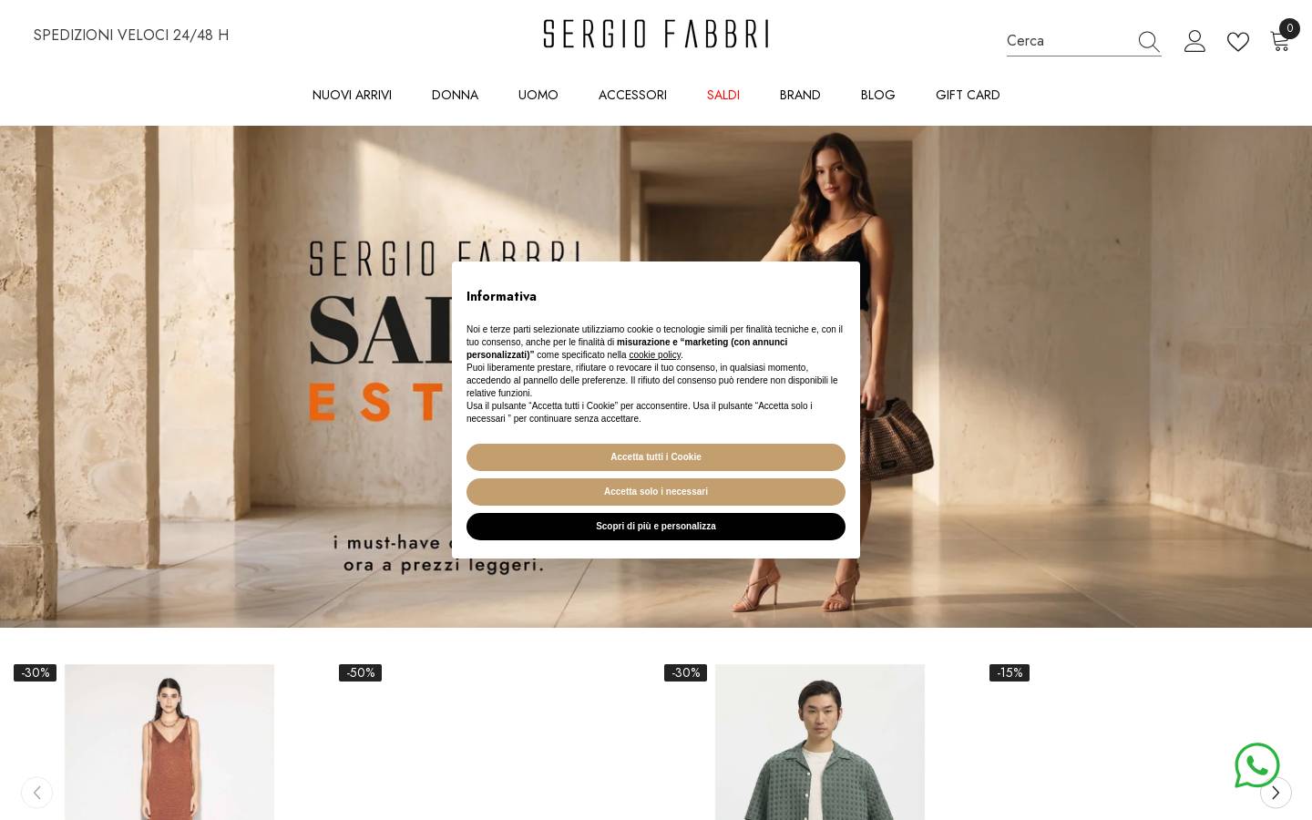 Sergio Fabbri Calzature homepage screenshot