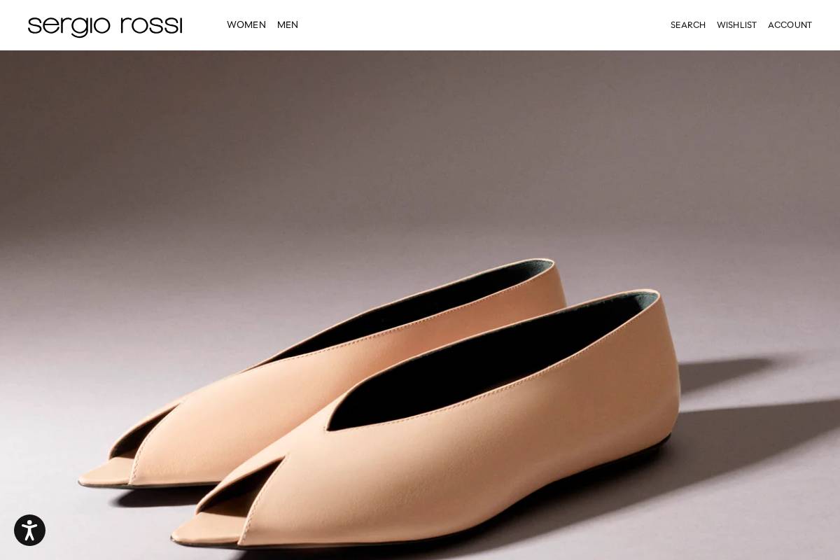 Sergio Rossi homepage screenshot