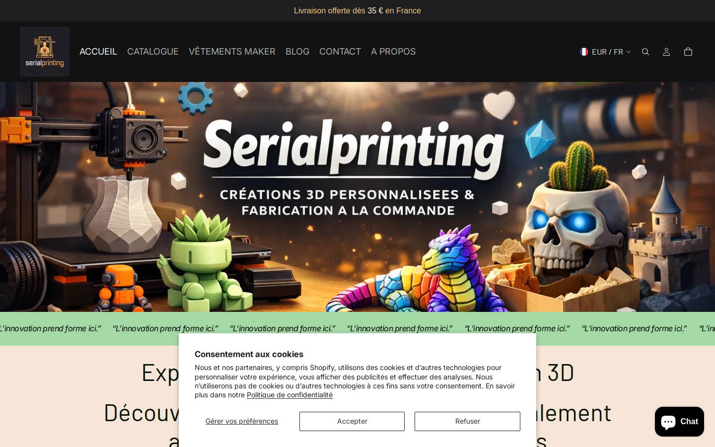 serialprinting.com homepage screenshot