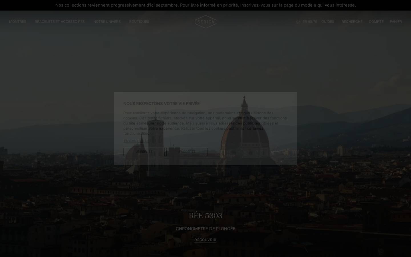 serica-watches.com homepage screenshot