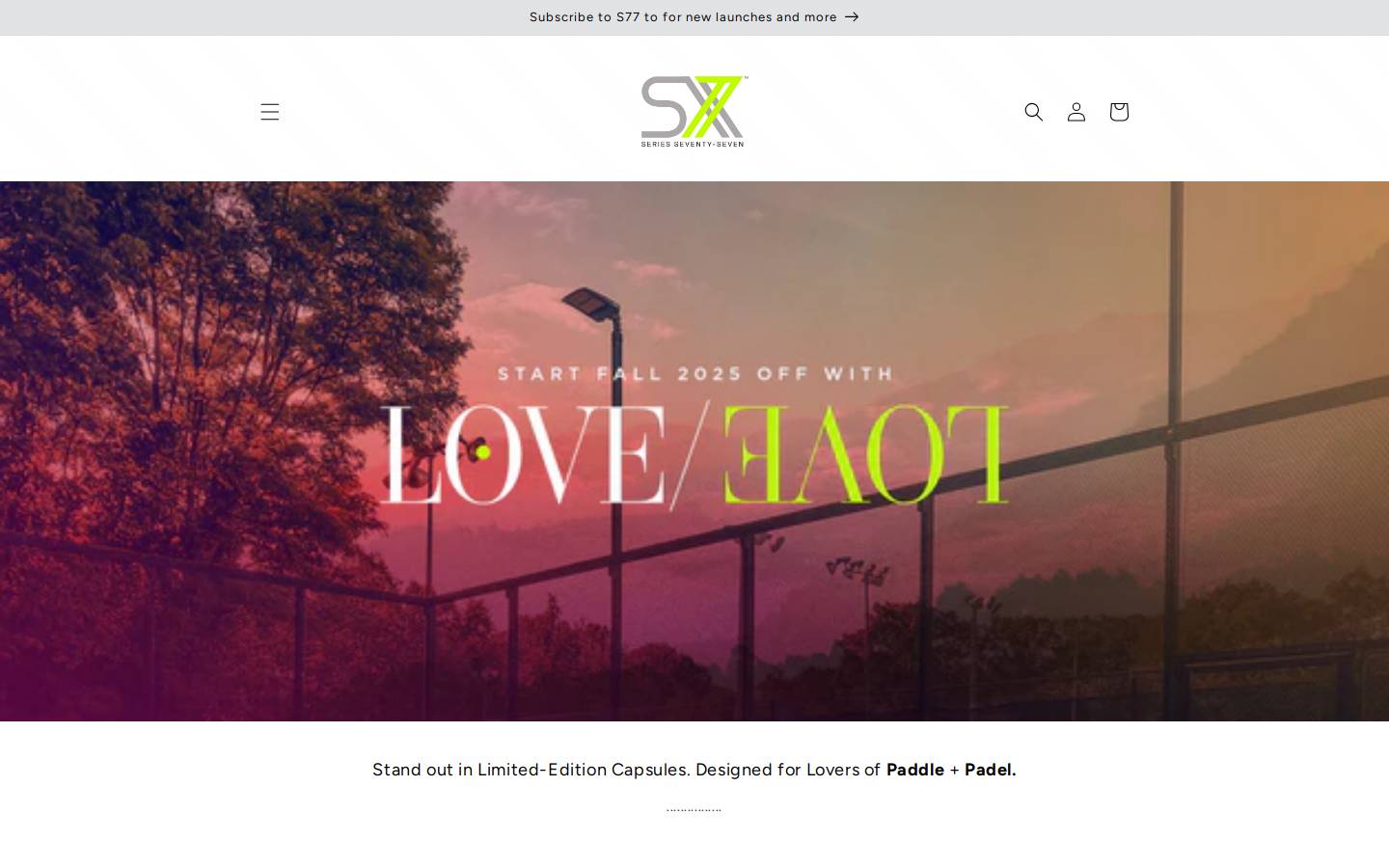 seriesseventyseven.com homepage screenshot