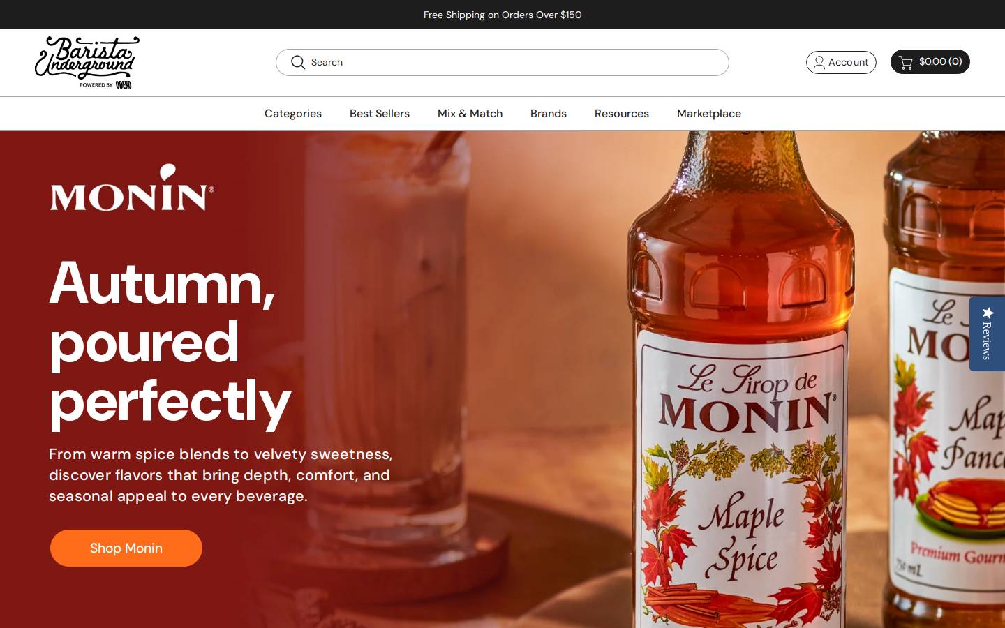 New.SeriousSips.com homepage screenshot
