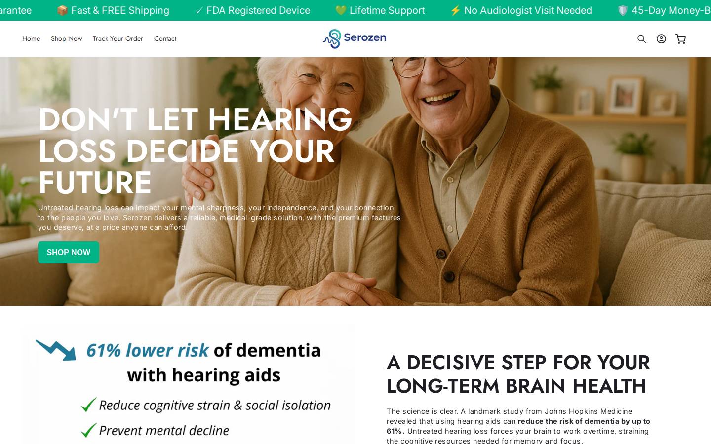 serozen.com homepage screenshot