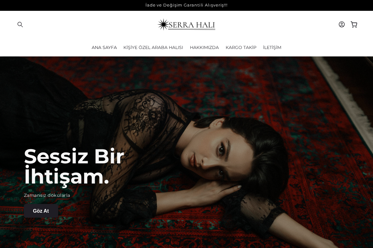SerraHalı homepage screenshot
