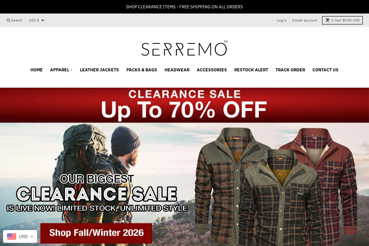 Serremo homepage screenshot