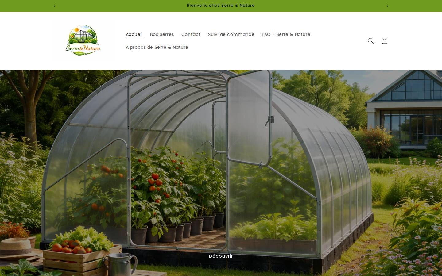 serrenature.com homepage screenshot