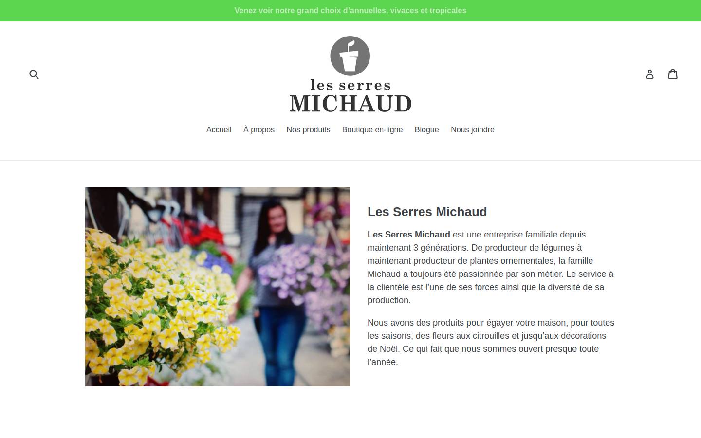 serresmichaud.com homepage screenshot