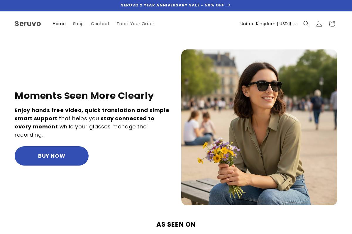 seruvo.co homepage screenshot