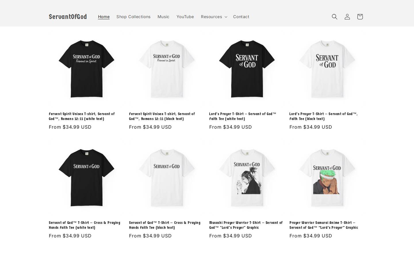 servantofgod.us homepage screenshot