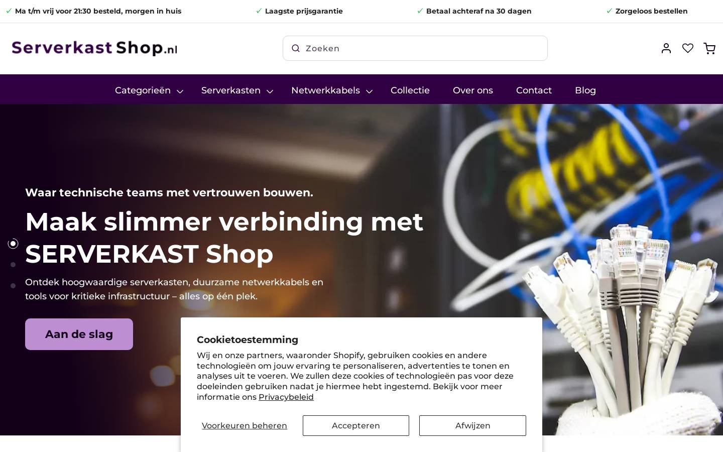 serverkastshop.nl homepage screenshot