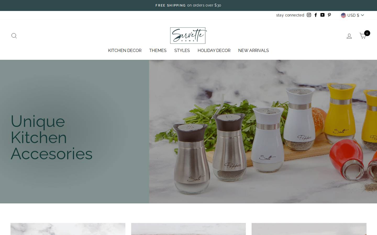 servettehome.com homepage screenshot