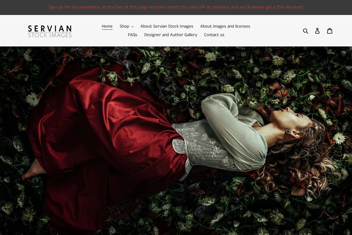 servianstockimages.com homepage screenshot