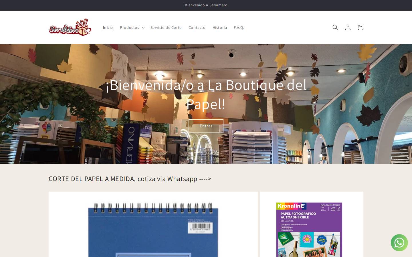 servimerc.com.mx homepage screenshot