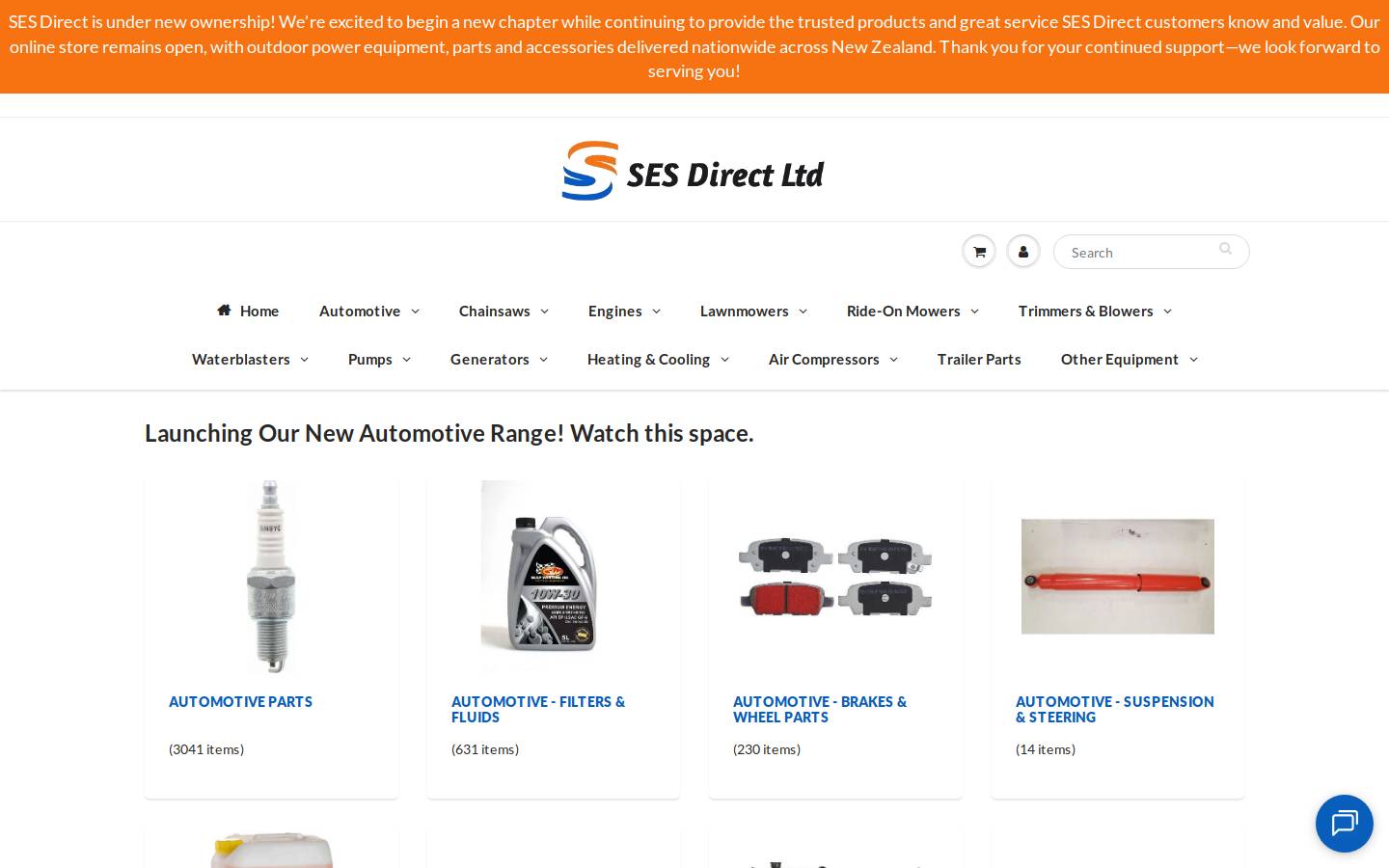 SES Direct homepage screenshot