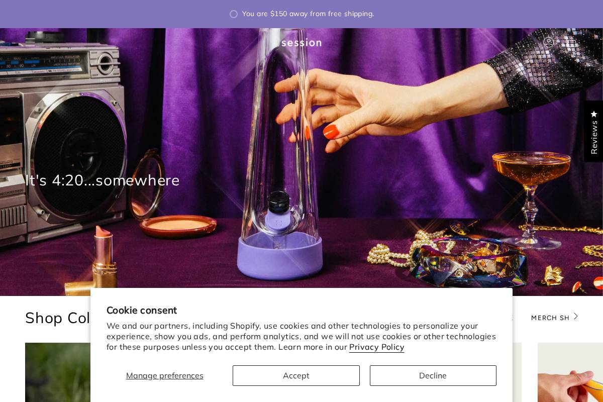 sessiongoods.com homepage screenshot