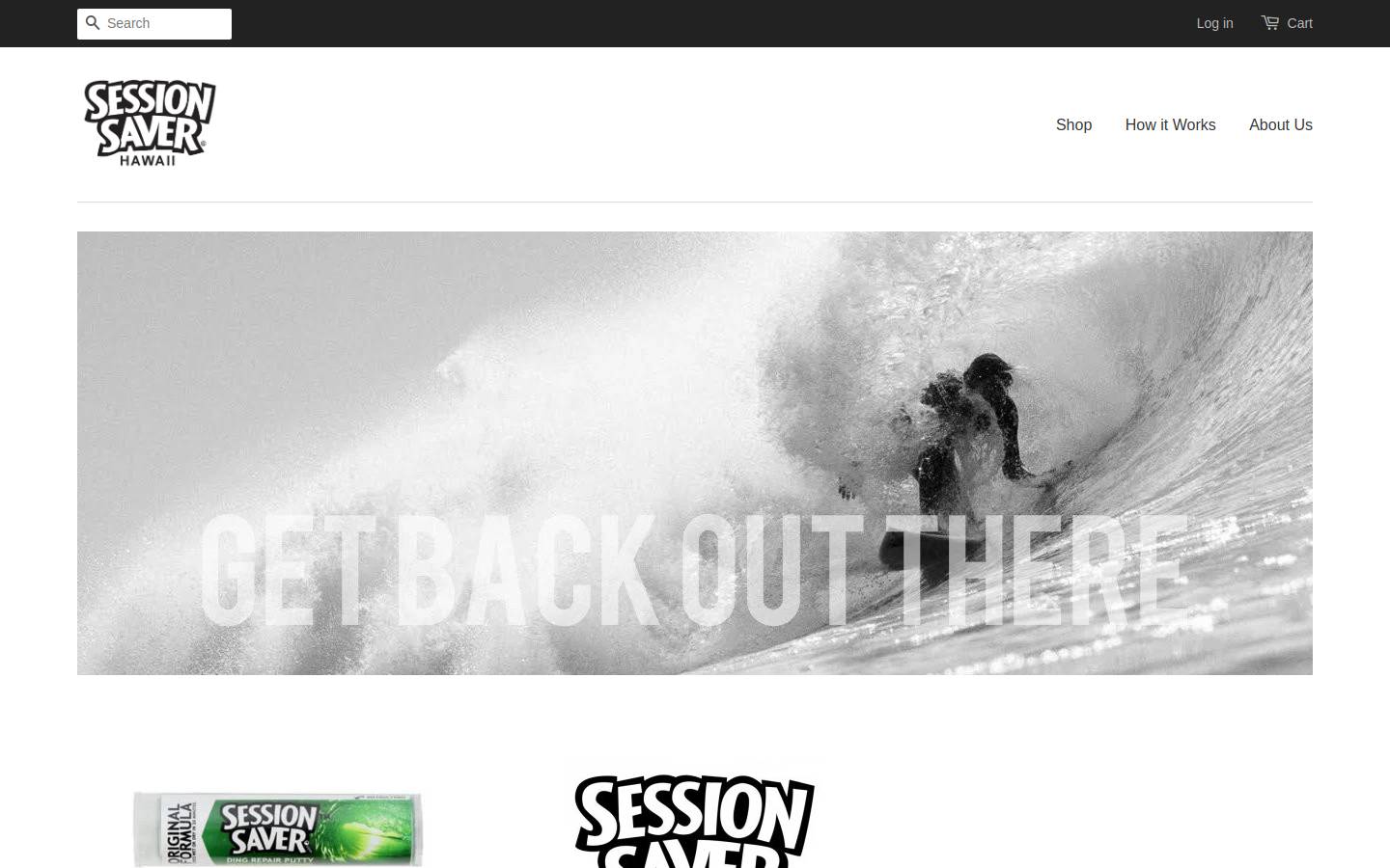 sessionsaver.com homepage screenshot