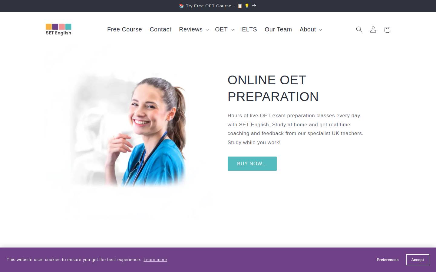 set-english.com homepage screenshot