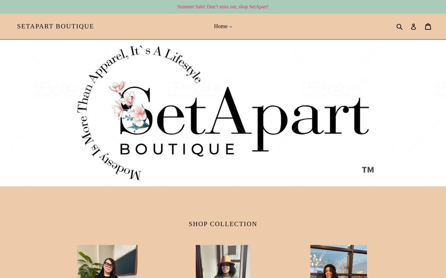 setapartboutique.com homepage screenshot