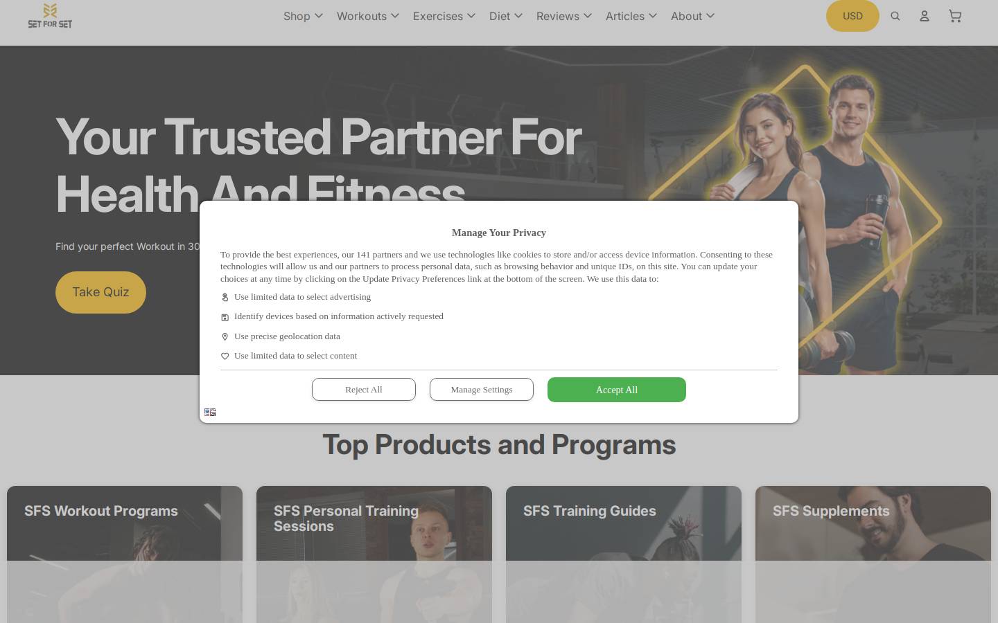 setforset.com homepage screenshot