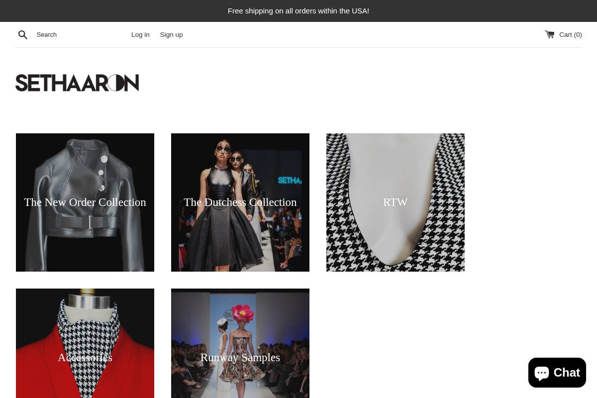 sethaaron.la homepage screenshot