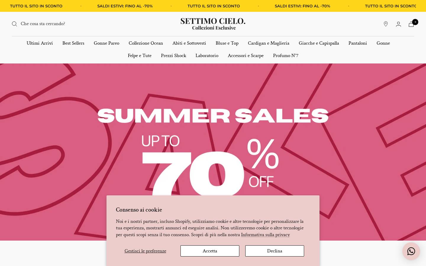 Settimo Cielo homepage screenshot