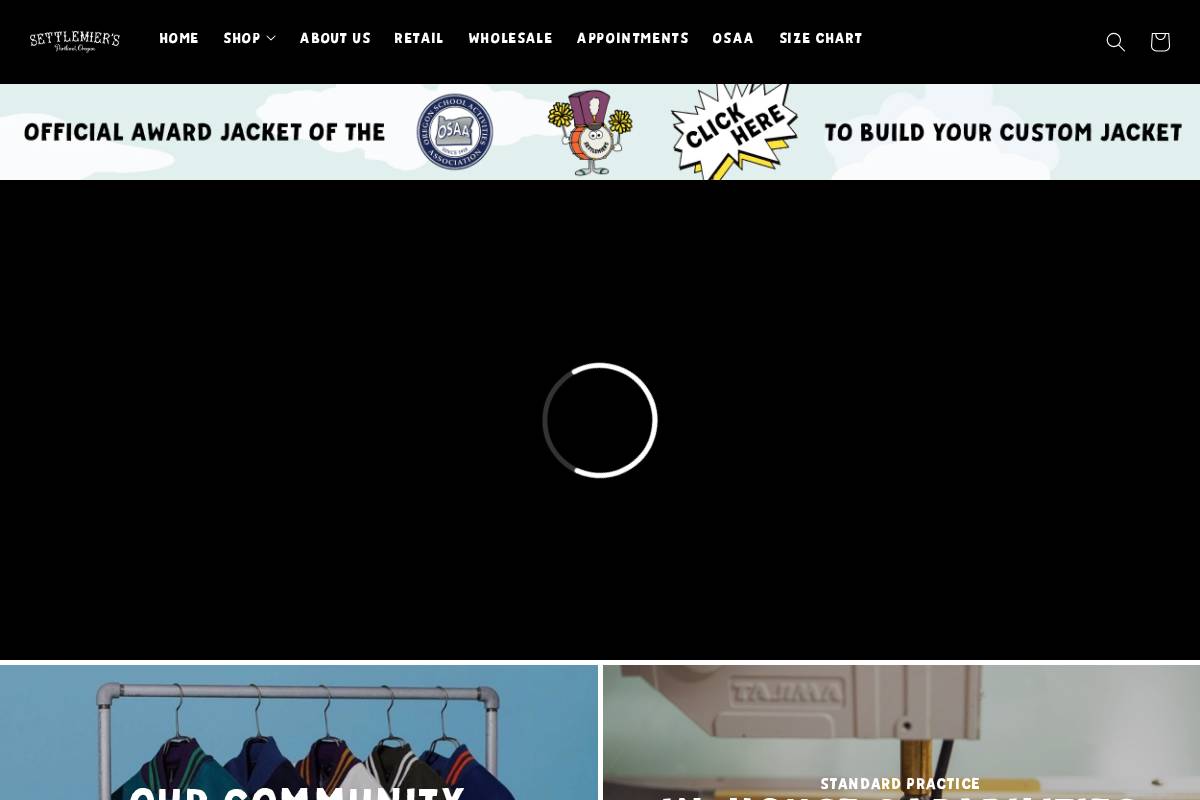 settlemiersjackets.com homepage screenshot
