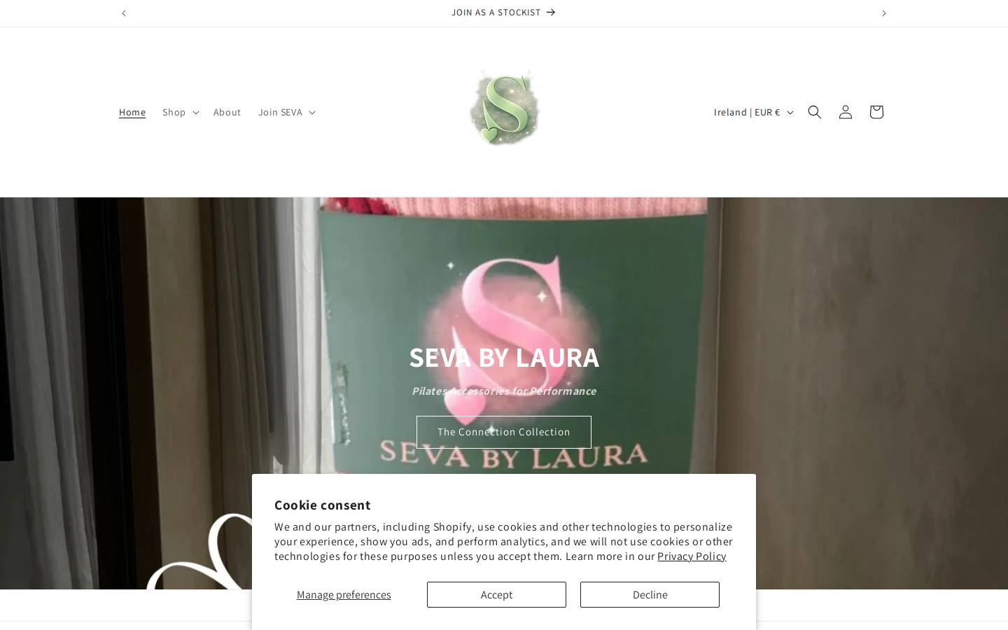 sevabylaura.com homepage screenshot