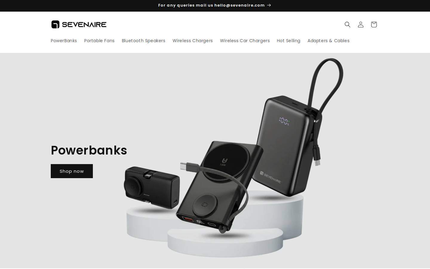 sevenaire.com homepage screenshot