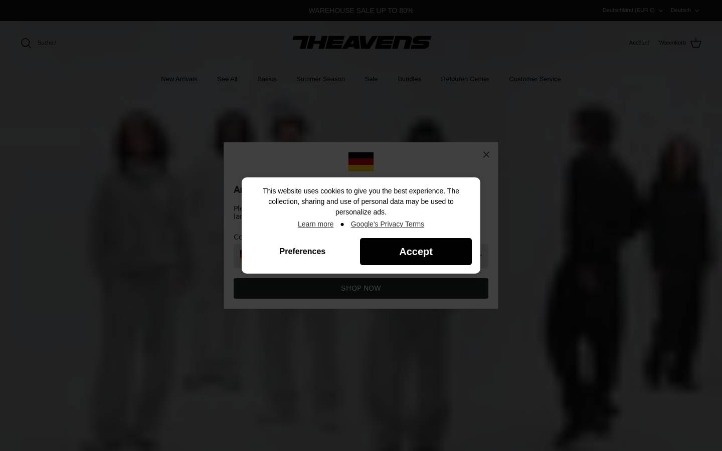 Sevenheavens homepage screenshot
