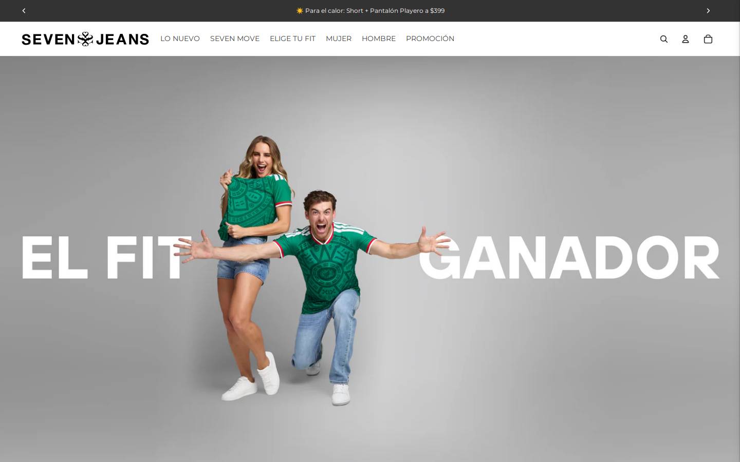 sevenjeans.mx homepage screenshot