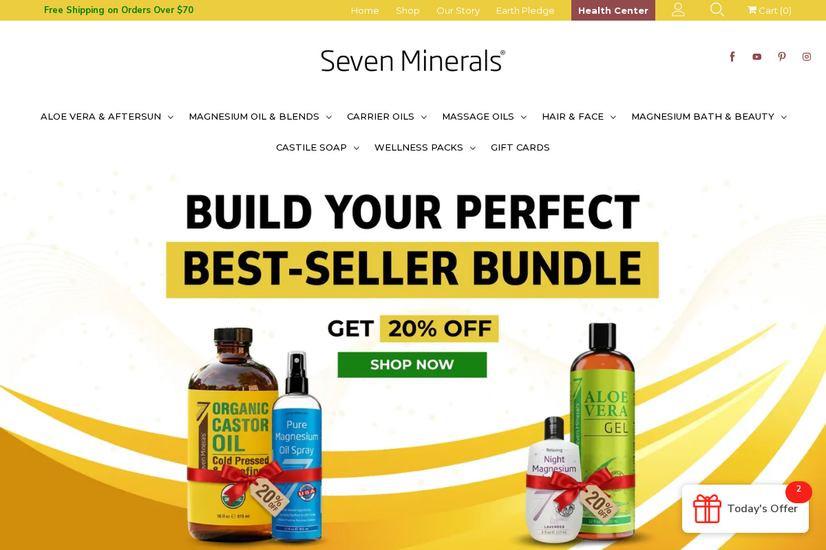 sevenminerals.com homepage screenshot
