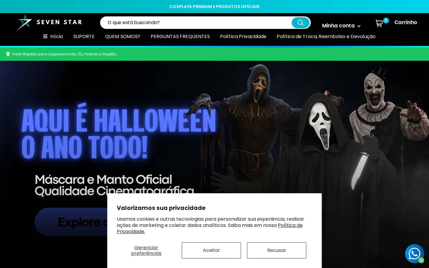 sevenstar.com.br homepage screenshot
