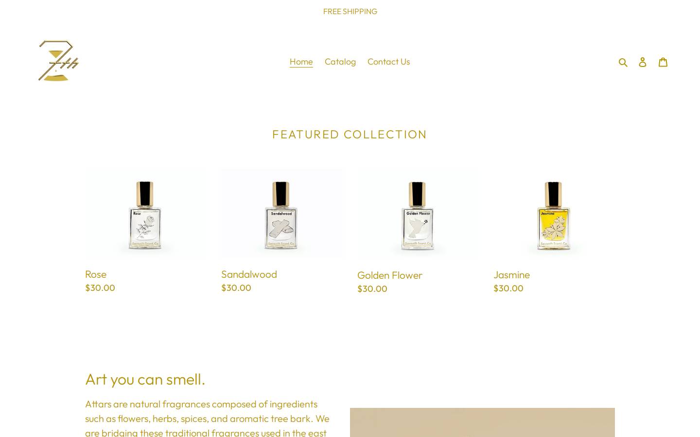 seventhscent.co homepage screenshot