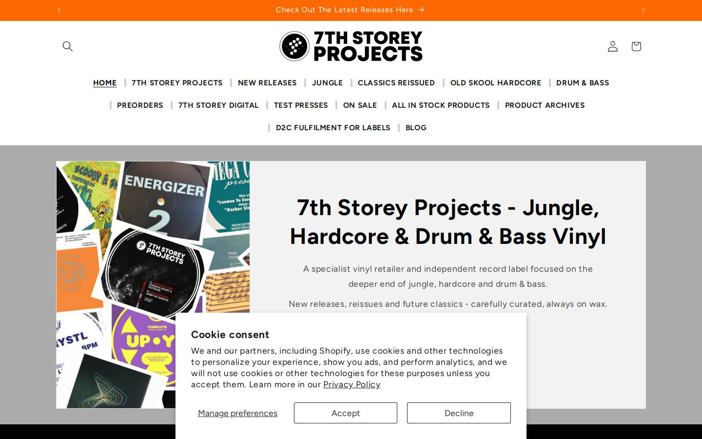 seventhstoreyprojects.com homepage screenshot
