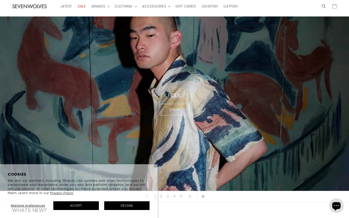 Sevenwolves homepage screenshot