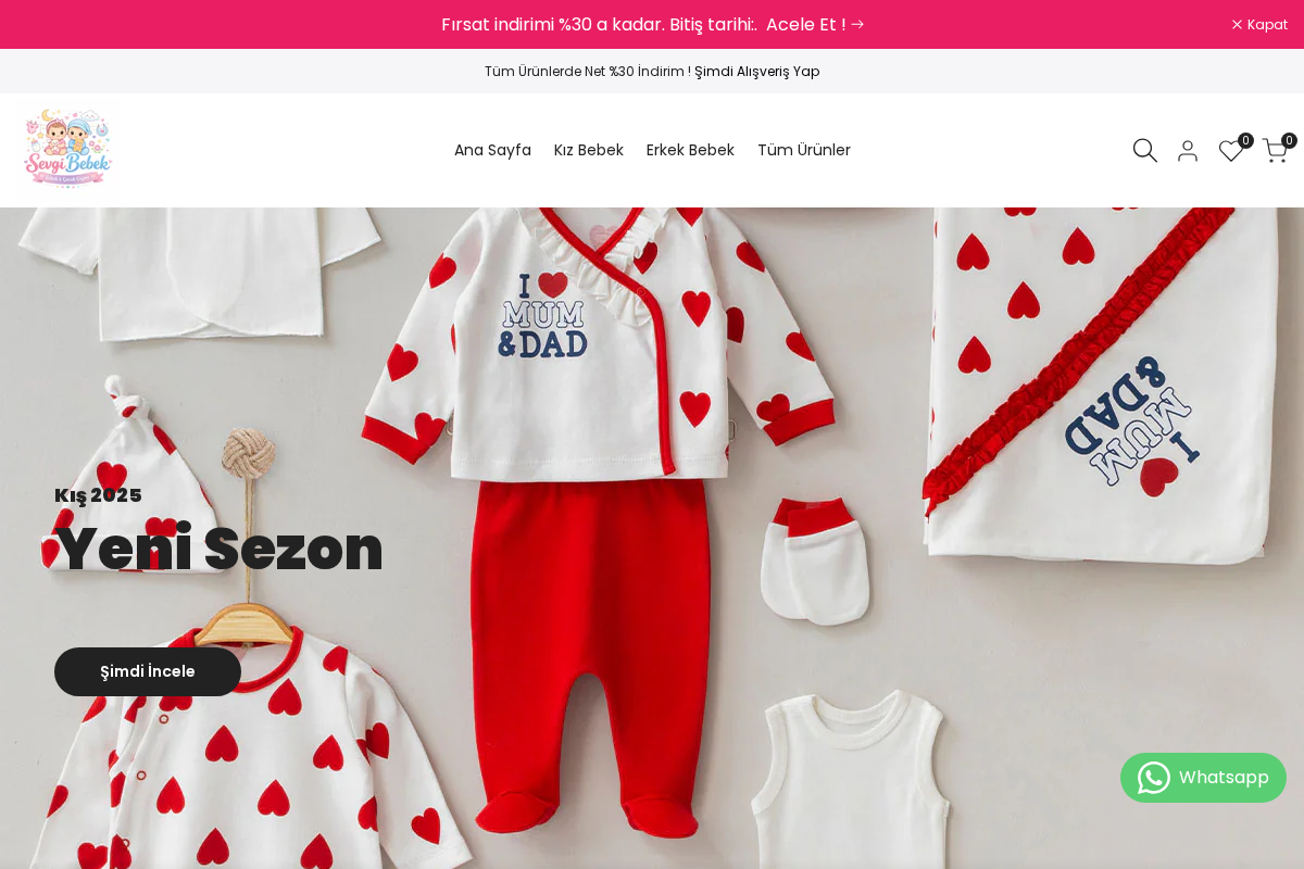 Sevgi Bebek homepage screenshot