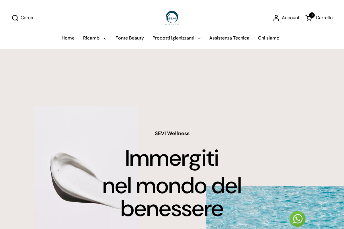 SEVI Prodotti e Ricambi homepage screenshot