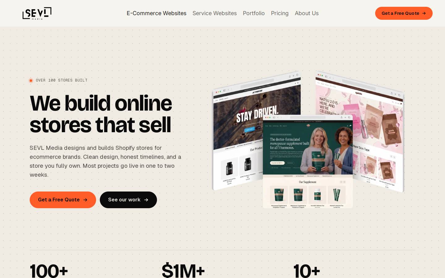 sevlmedia.com homepage screenshot