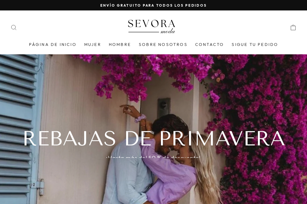 Sevora Moda homepage screenshot