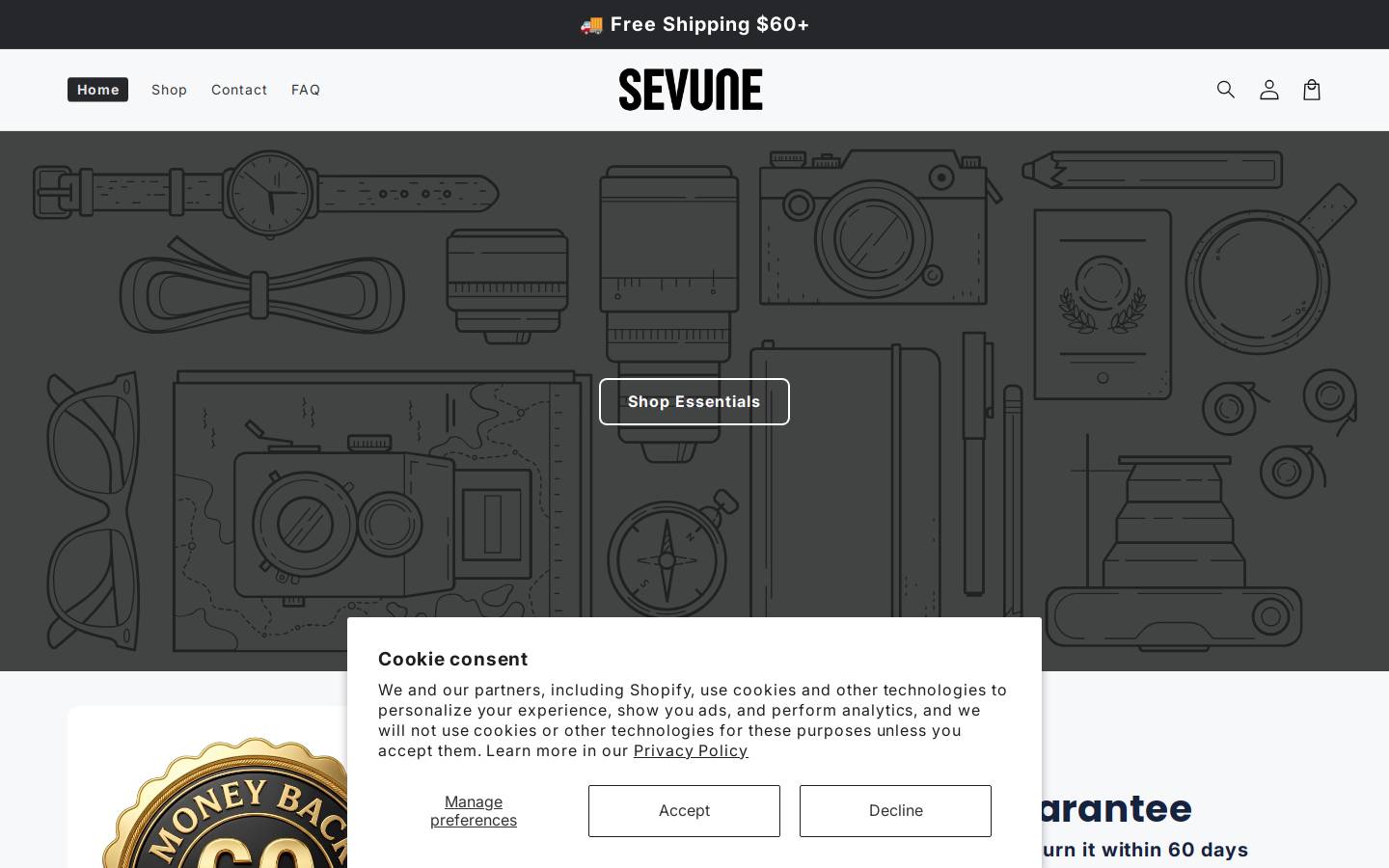 sevune.com homepage screenshot