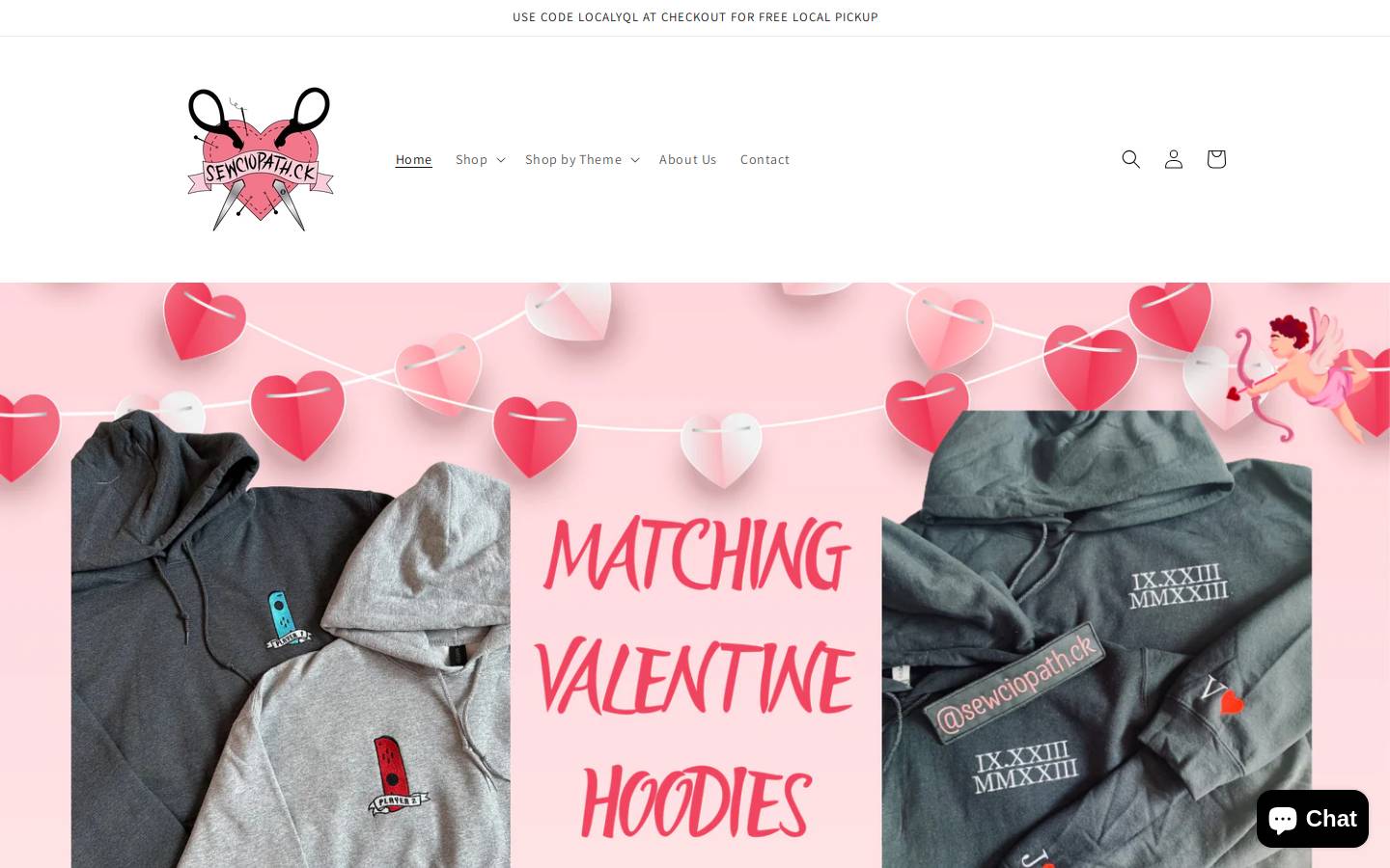 sewciopath.ca homepage screenshot