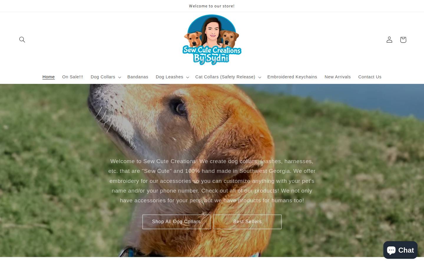 sewcutecreationsbysydni.com homepage screenshot
