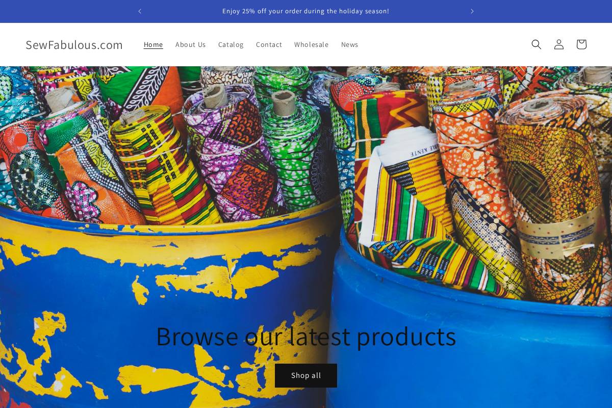 sewfabulous.com homepage screenshot