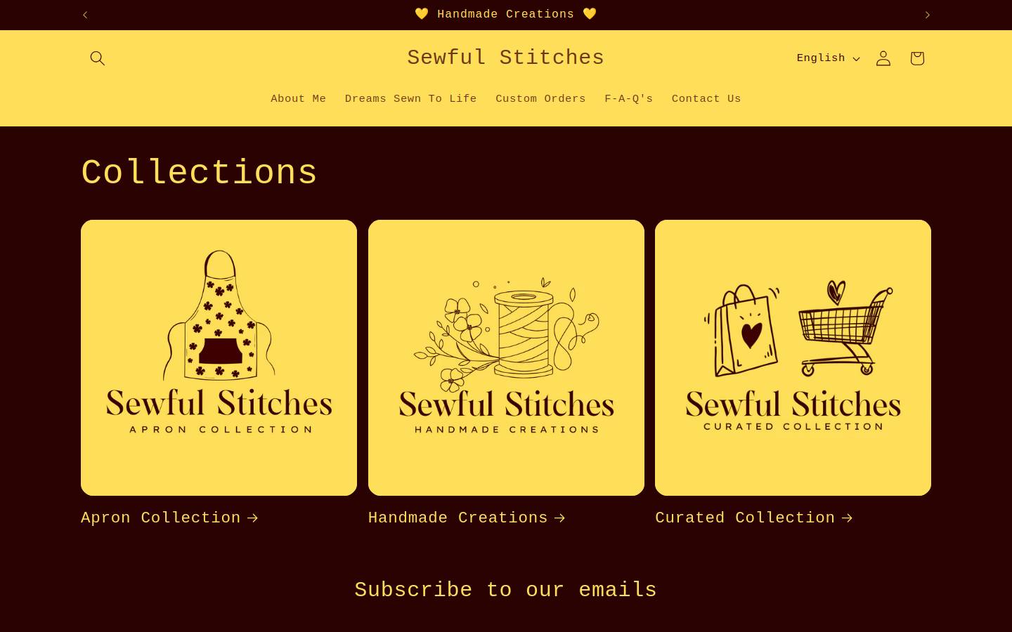 sewfulstitches.com homepage screenshot