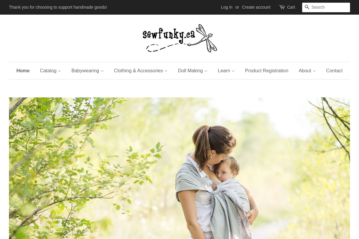 sewfunky.ca homepage screenshot